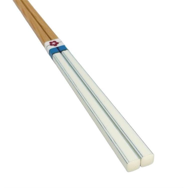 食洗箸 IROHA 22.5cm 白藍 白藍