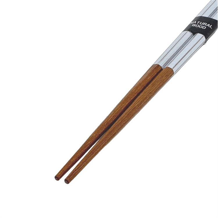 食洗七角箸 結彩 23cm 薄藤 薄藤