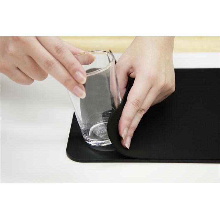 水切りマット&クロス Lサイズ ブラック ブラック