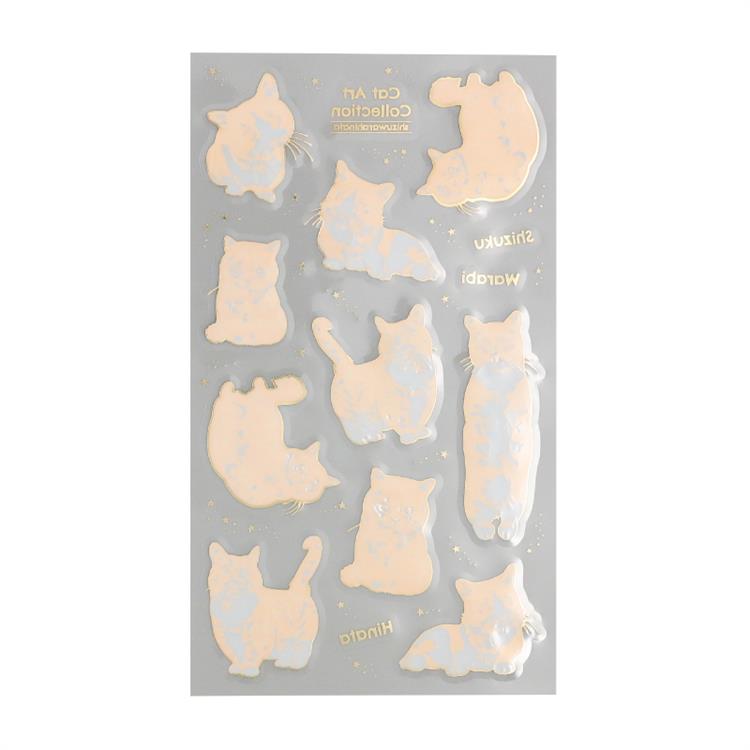 クリアシール キャットアートコレクション しずく・わらび・ひなた