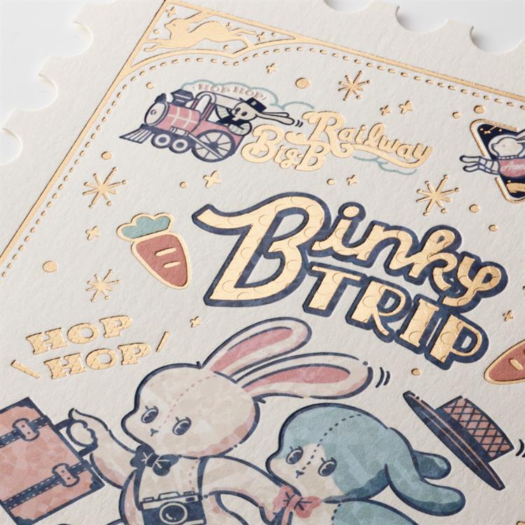 切手型ポストカード オビワン×ロッカク Binky TRIP(Binky TRIP