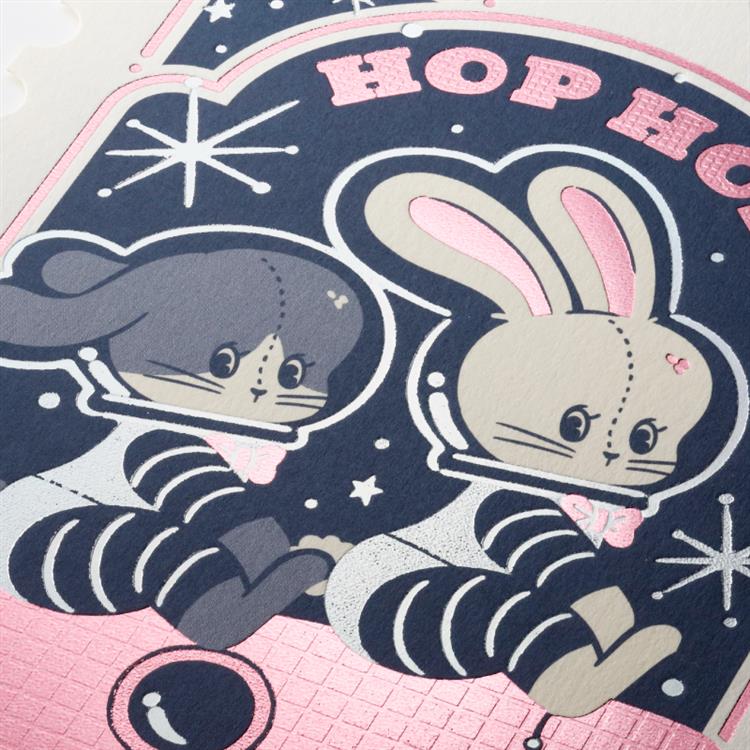 切手型ポストカード オビワン×ロッカク Atomic Bunnies Atomic Bunnies