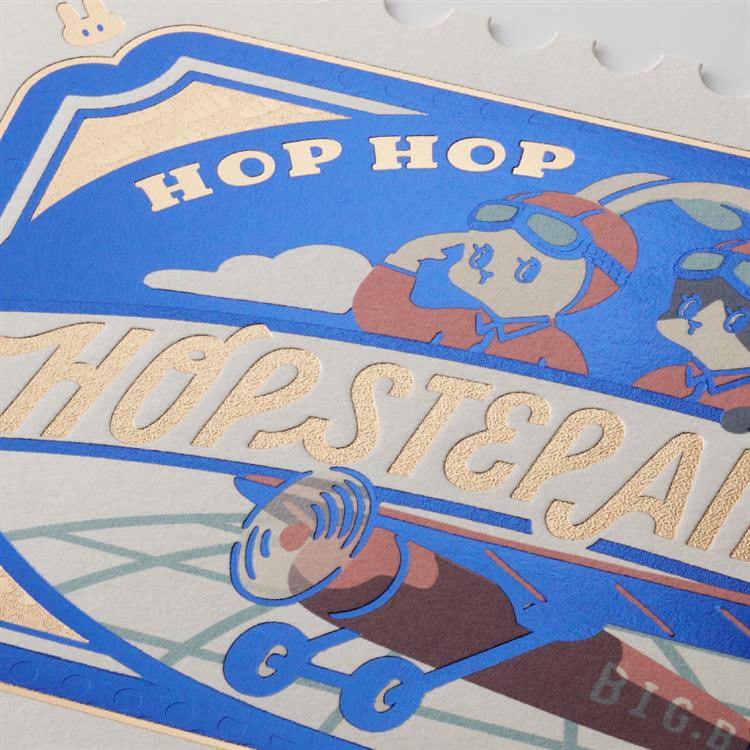 切手型ポストカード オビワン×ロッカク HOP STEP AIR WAYS HOP STEP AIR WAYS