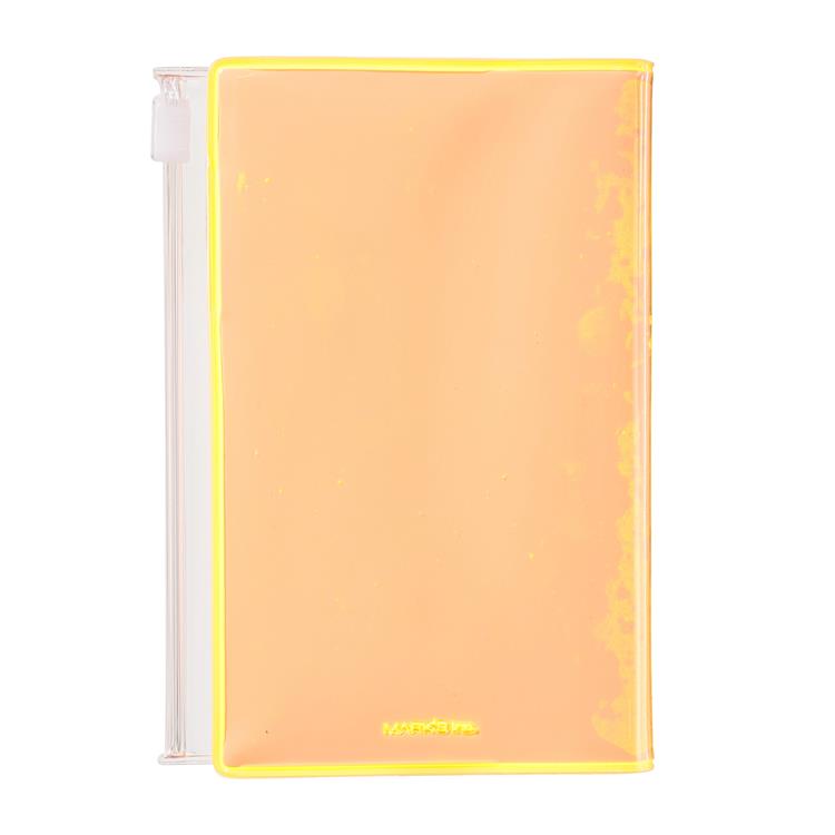 2026年4月始まり手帳 デイリー B7変形 EDiT クリアポケット ネオンオレンジ ネオンオレンジ