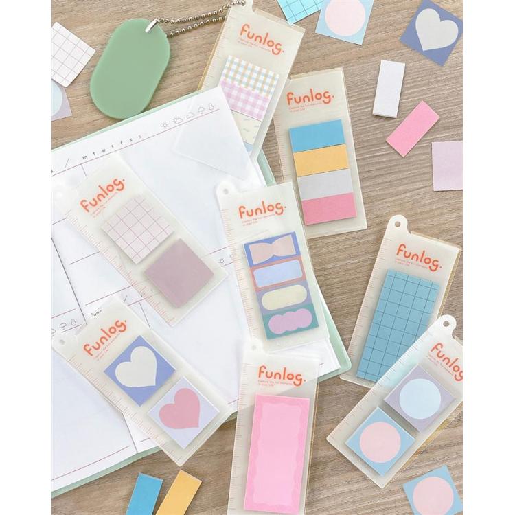 ブックマークミニ付せん 4柄 funlog パターン パターン