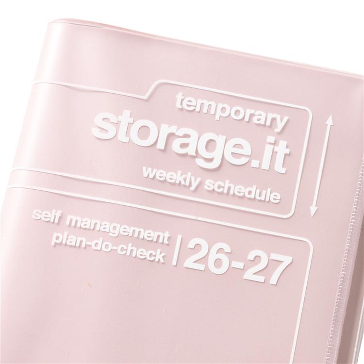 2026年3月始まり手帳 週間レフト B6変形 ストレージイット ピンク ピンク