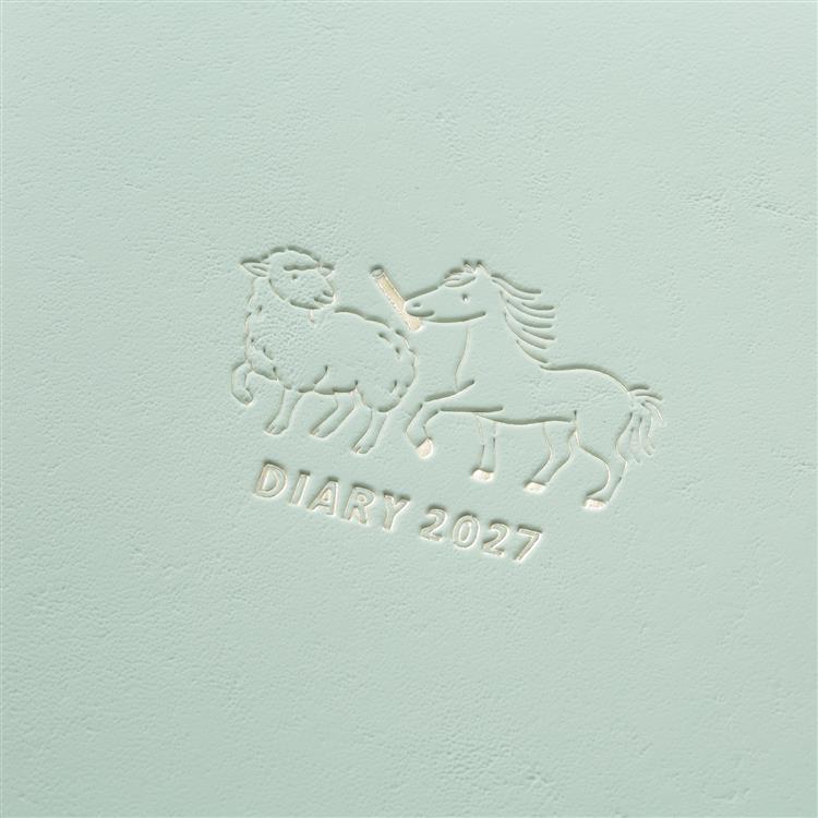 2026年10月始まり手帳 月間 B6 干支バトン ミント ミント