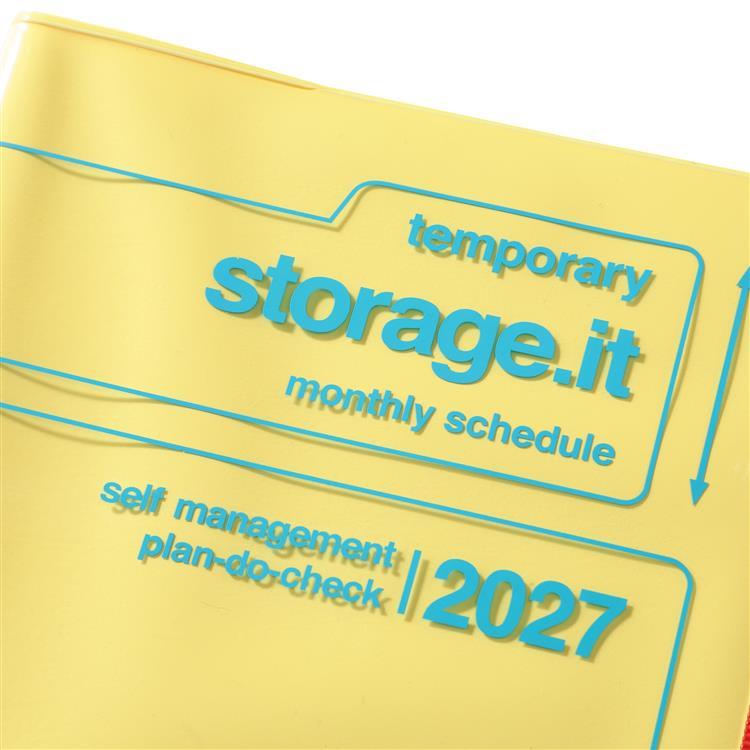 2026年12月始まり手帳 月間 A5 ストレージイット ビビッド イエロー イエロー