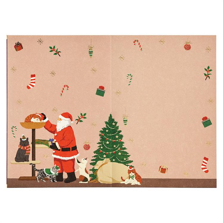 クリスマスカード ネコいっぱい