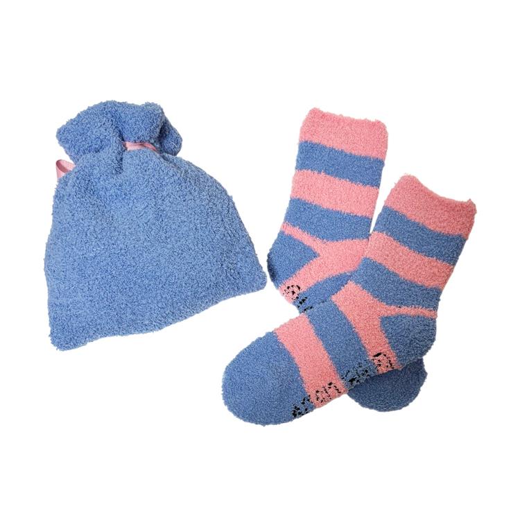 もこもこ靴下IN巾着 ミッフィー ブルー×ピンク