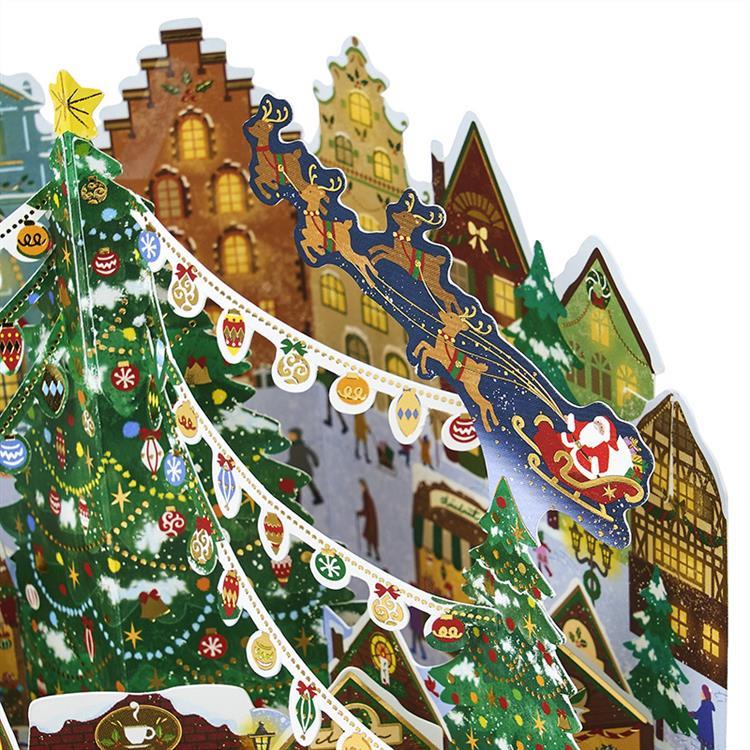 クリスマスカード 立体 クリスマスマーケット