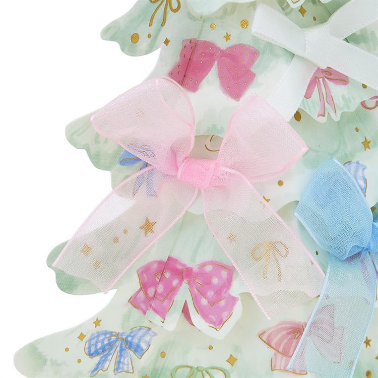 クリスマスカード 立体 リボンツリー