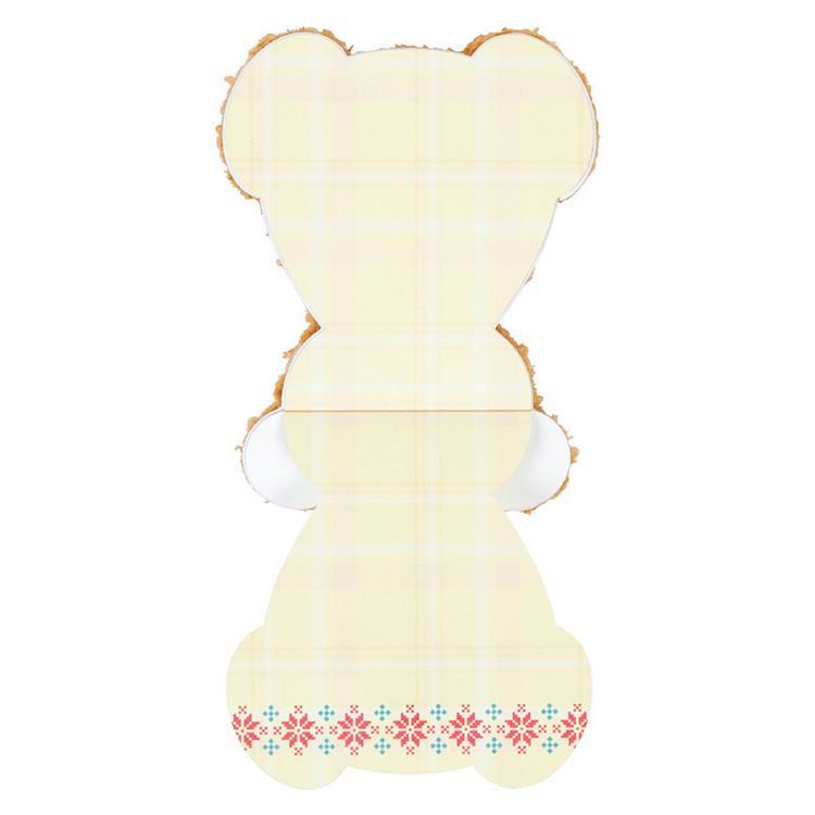 クリスマスカード ふかふかテディベア