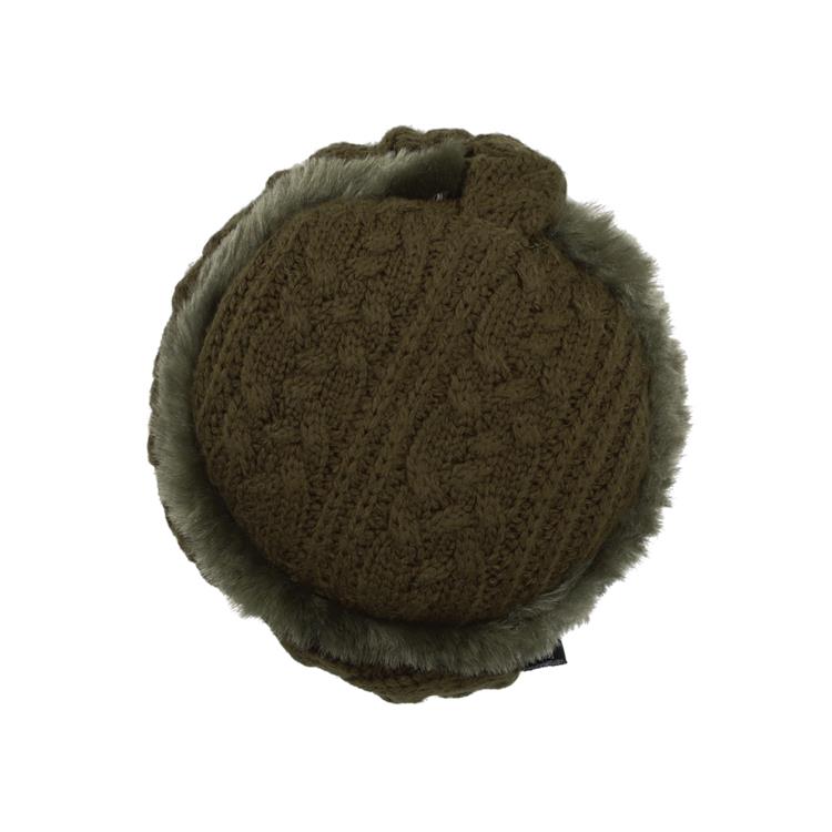 4WAYイヤーマフラー ニット編み カーキ【ロフト限定】 カーキ