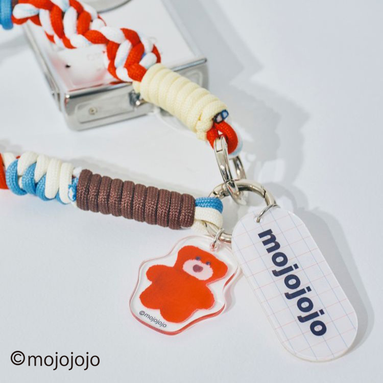 macaroni edge × mojojojo ショートストラップ クマ クマ