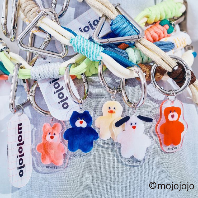 Mellojoy キーホルダー ストラップ macaroni edge × mojojojo ショルダーストラップ ネコ(ネコ