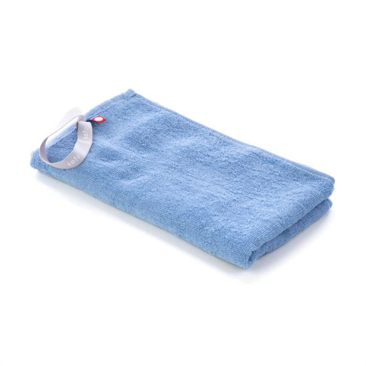 持ち歩き専用 コンパクトタオル 25×95cm ブルー ブルー