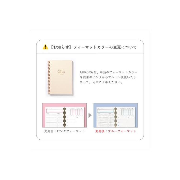 スタディプランナー リングノートタイプ A5変型 デイリー オーロラ