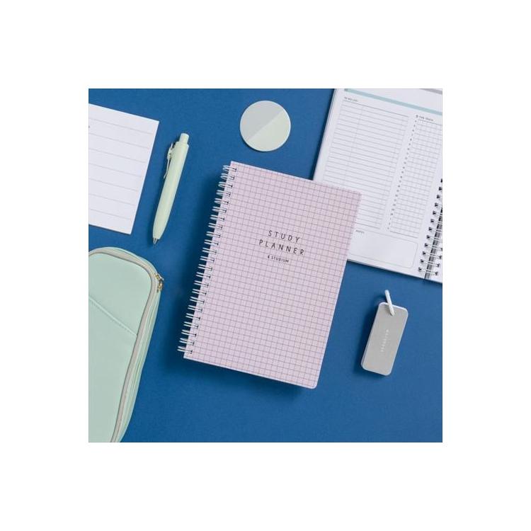 スタディプランナー リングノートタイプ A5変型 デイリー ピンクチェック ピンクチェック