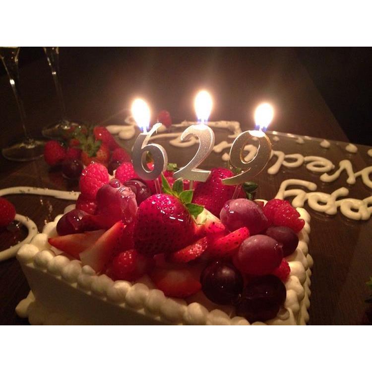 メタリックナンバーキャンドル7 ゴールド 7