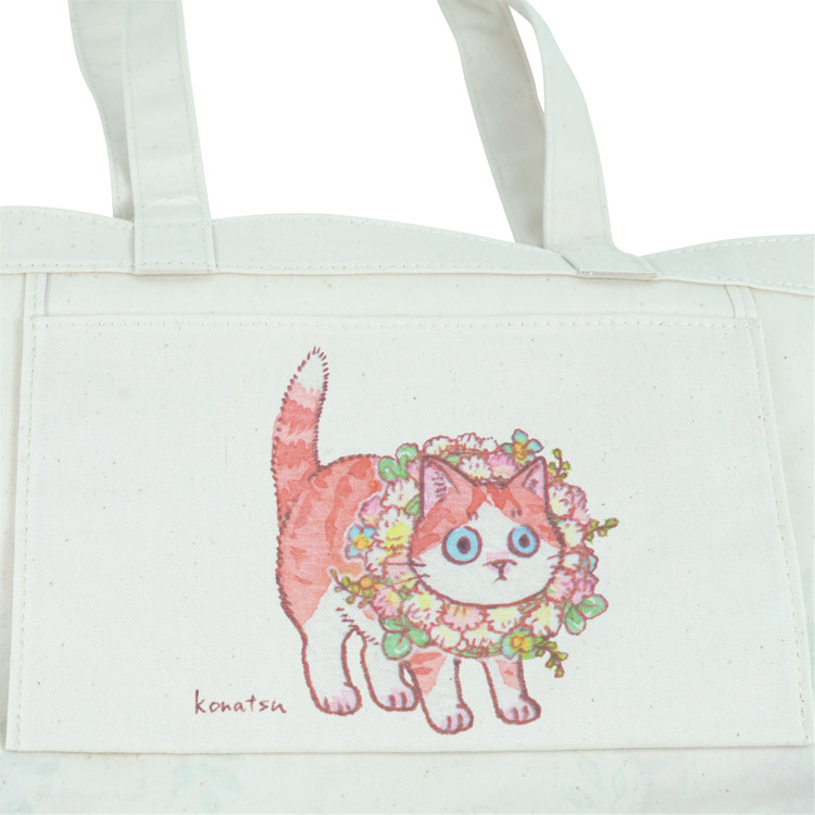 ジョリーフルール ハンドメイド トートバッグ 猫ポーチ コラコラ
