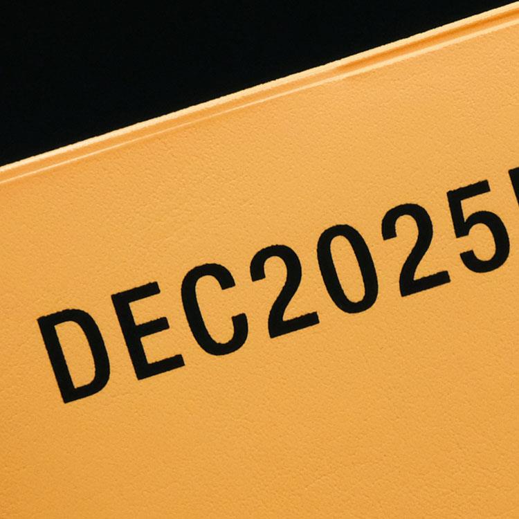 2025年12月始まり手帳 週間レフト B6変型 タスクログ タイポ オレンジ オレンジ