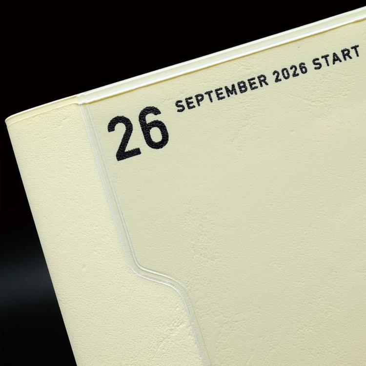2026年9月始まり手帳 月間 A5 ポケット付き ホワイト ホワイト