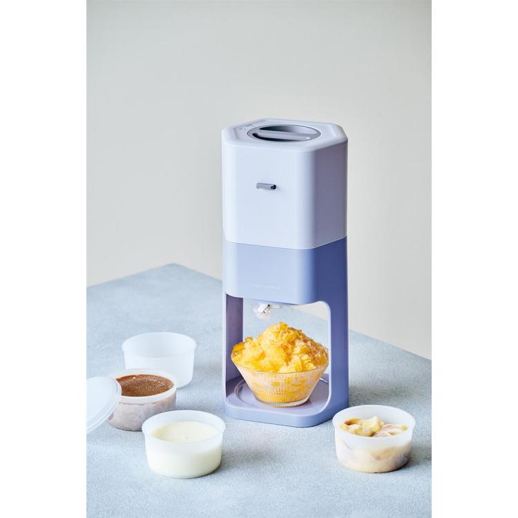 電動かき氷器 サックスブルー レコルト サックスブルー