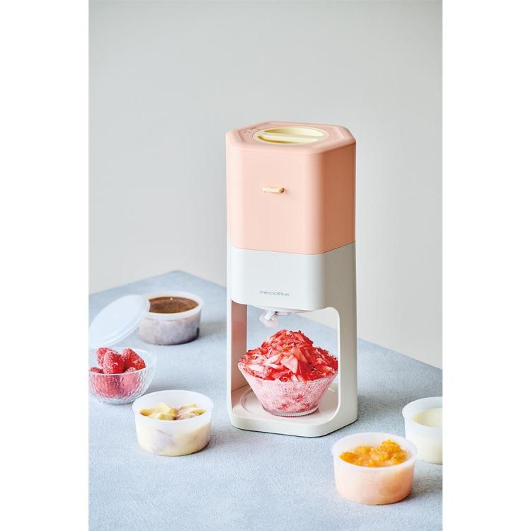 電動かき氷器 コーラルピンク レコルト コーラルピンク