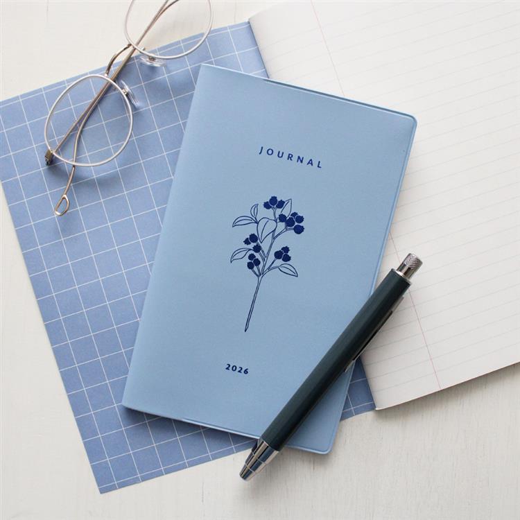 2026年1月始まり手帳 月間 B6 新書 フローラ ブルーベリー ブルーベリー