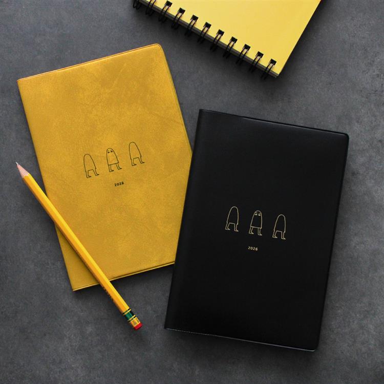 2026年1月始まり手帳 月間 B6 メジェド サンドイエロー サンドイエロー