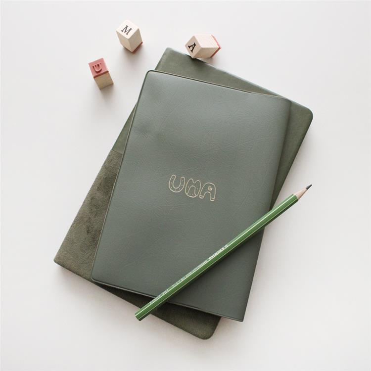 2026年1月始まり手帳 月間 B6 フルカラー ウマモジ カーキ カーキ