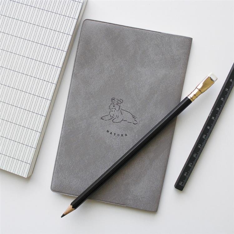 2026年4月始まり手帳 月間 B6 新書 ラウンドシュナウザー ライトグレー ライトグレー