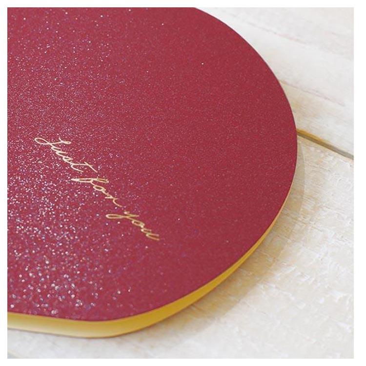 スクラップカード ハート S レッド レッド