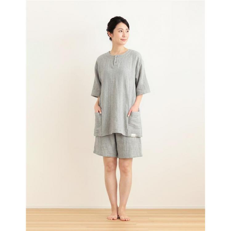 着るガーゼTシャツ&パンツセット フリーサイズ 杢グレー【ロフト限定】 杢グレー