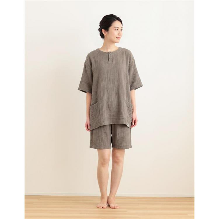 着るガーゼTシャツ&パンツセット フリーサイズ オリーブ【ロフト限定】 オリーブ