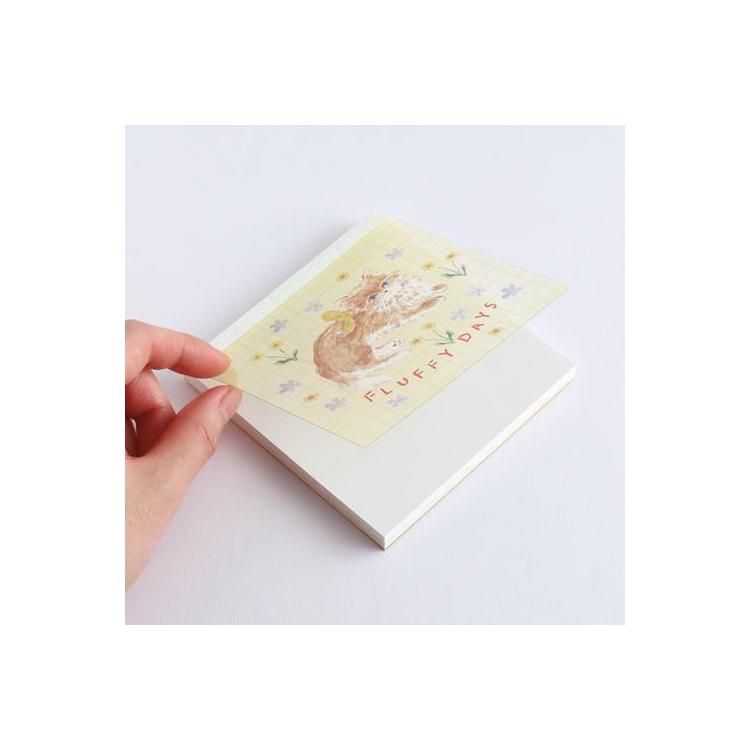 メモパッド・スクエア 利光春華 イエローリボンキャット イエローリボンキャット