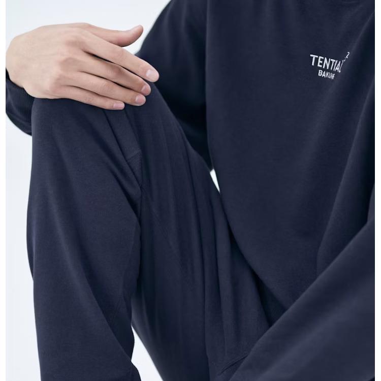 リカバリーウェア スウェット メンズ ロングパンツ ネイビー XLサイズ S:ネイビー