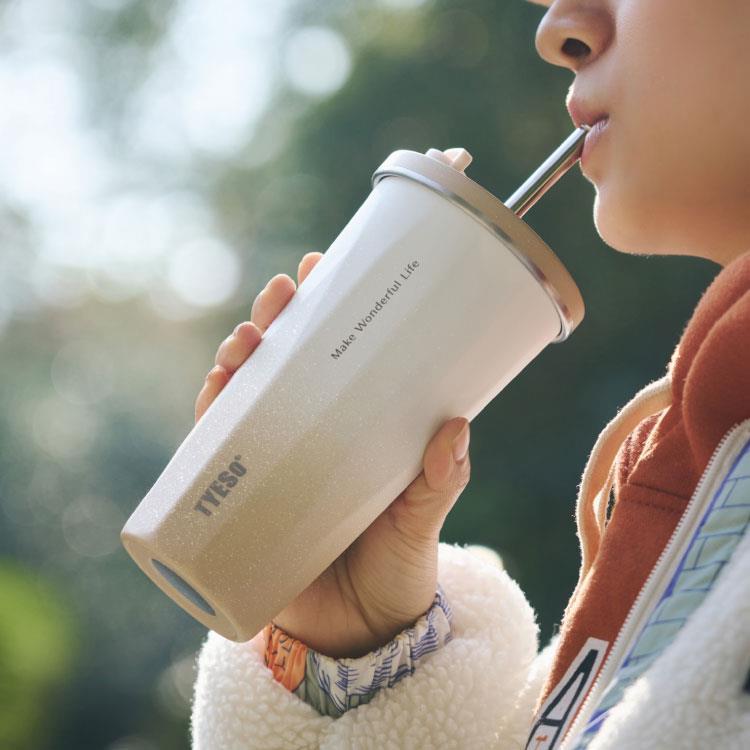 ストロータンブラー 600ml モカベージュ モカベージュ