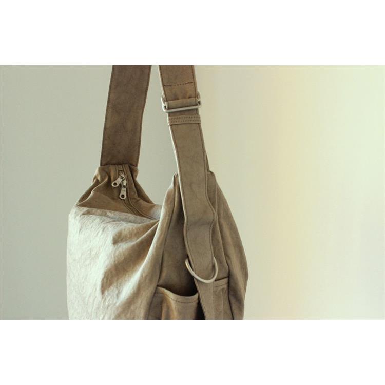 narrow shoulder bag large キャメル キャメル