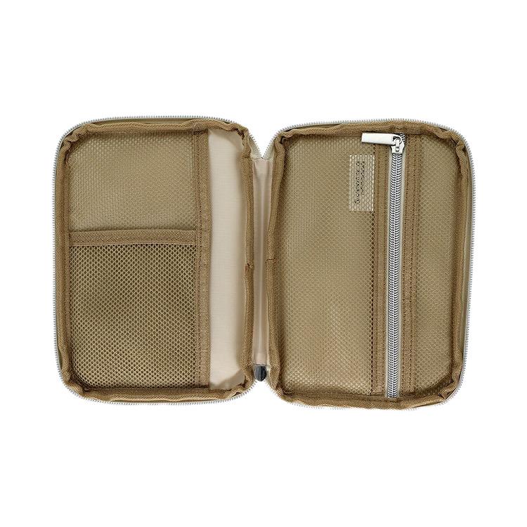 お薬ポーチ ホワイトタイガーとブラックタイガー×サンリオキャラクターズ ベージュ ベージュ