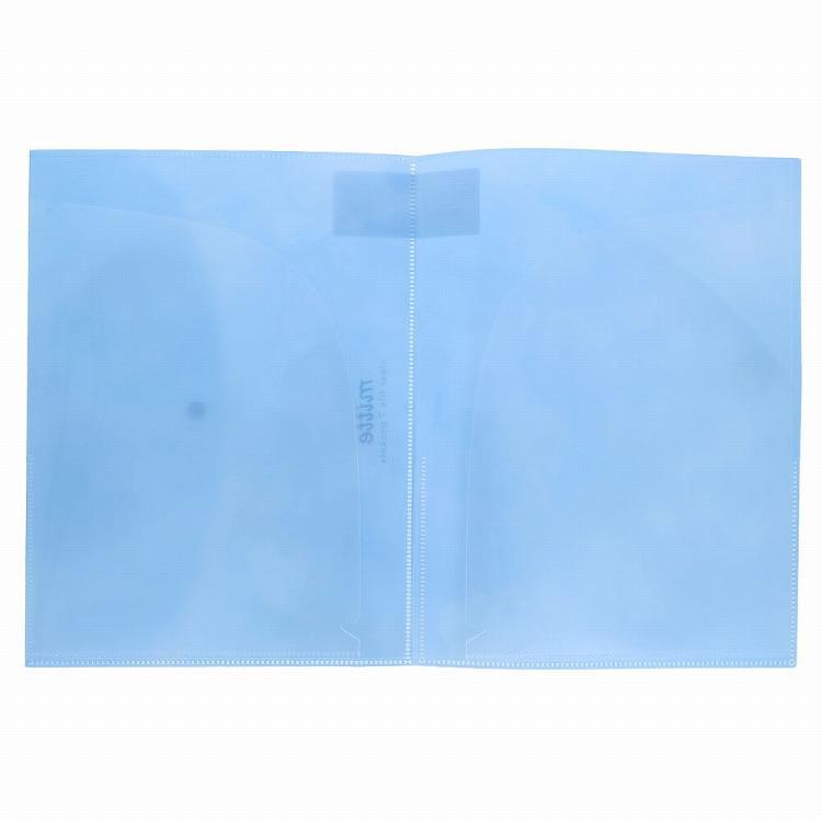 エンベロープ付きクリアファイル 7P A4 ライトブルー ライトブルー