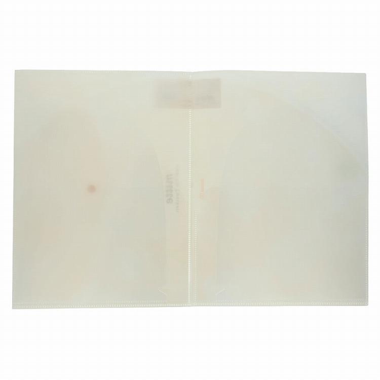 エンベロープ付きクリアファイル 7P A4 フホワイト オフホワイト