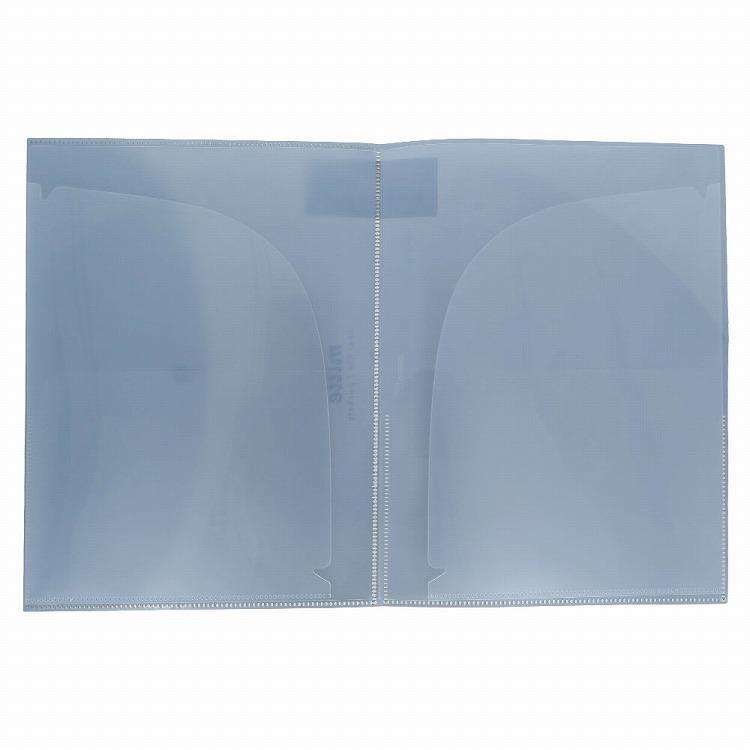 エンベロープ付きクリアファイル 7P A4 マットブラック マットブラック