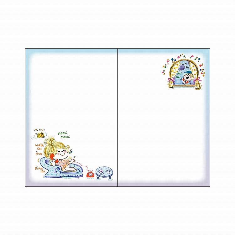 2026年10月始まり手帳 B7 月間 水森亜土 ブルー×ピンク 水森亜土 ブルーピンク