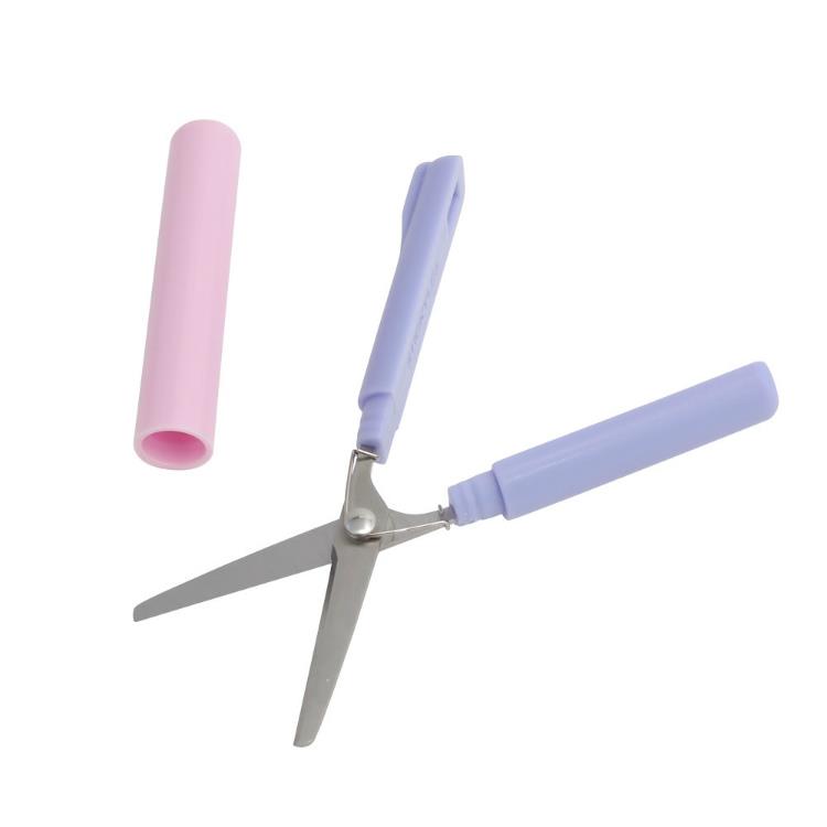スティッキールはさみ バイオレット×ペールピンク