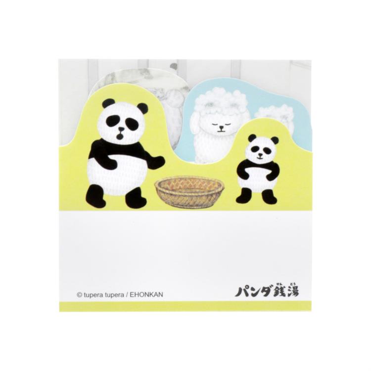 パンダ銭湯　ダイカットブロック付箋　銭湯柄　4901770709895　[M便 5]