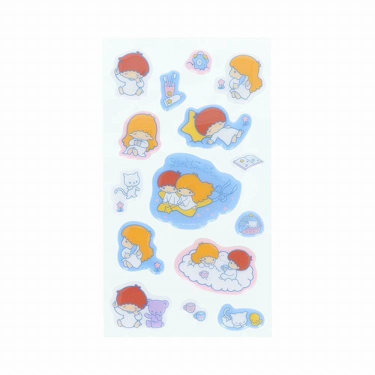 ぷっくりシール レトロ サンリオキャラクターズ リトルツインスターズ リトルツインスターズ