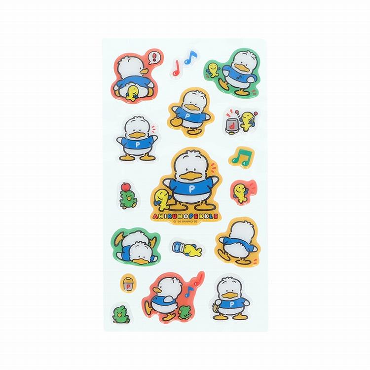 ぷっくりシール レトロ サンリオキャラクターズ あひるのペックル あひるのペックル