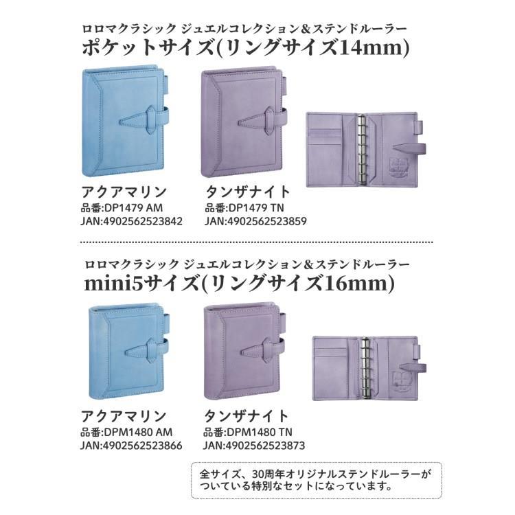 ダヴィンチ ロロマクラシックジュエル システム手帳 ミニ5サイズ タンザナイト タンザナイト